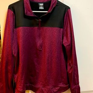 Burgundy and black jacket